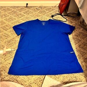 Cherokee royal blue scrub top
